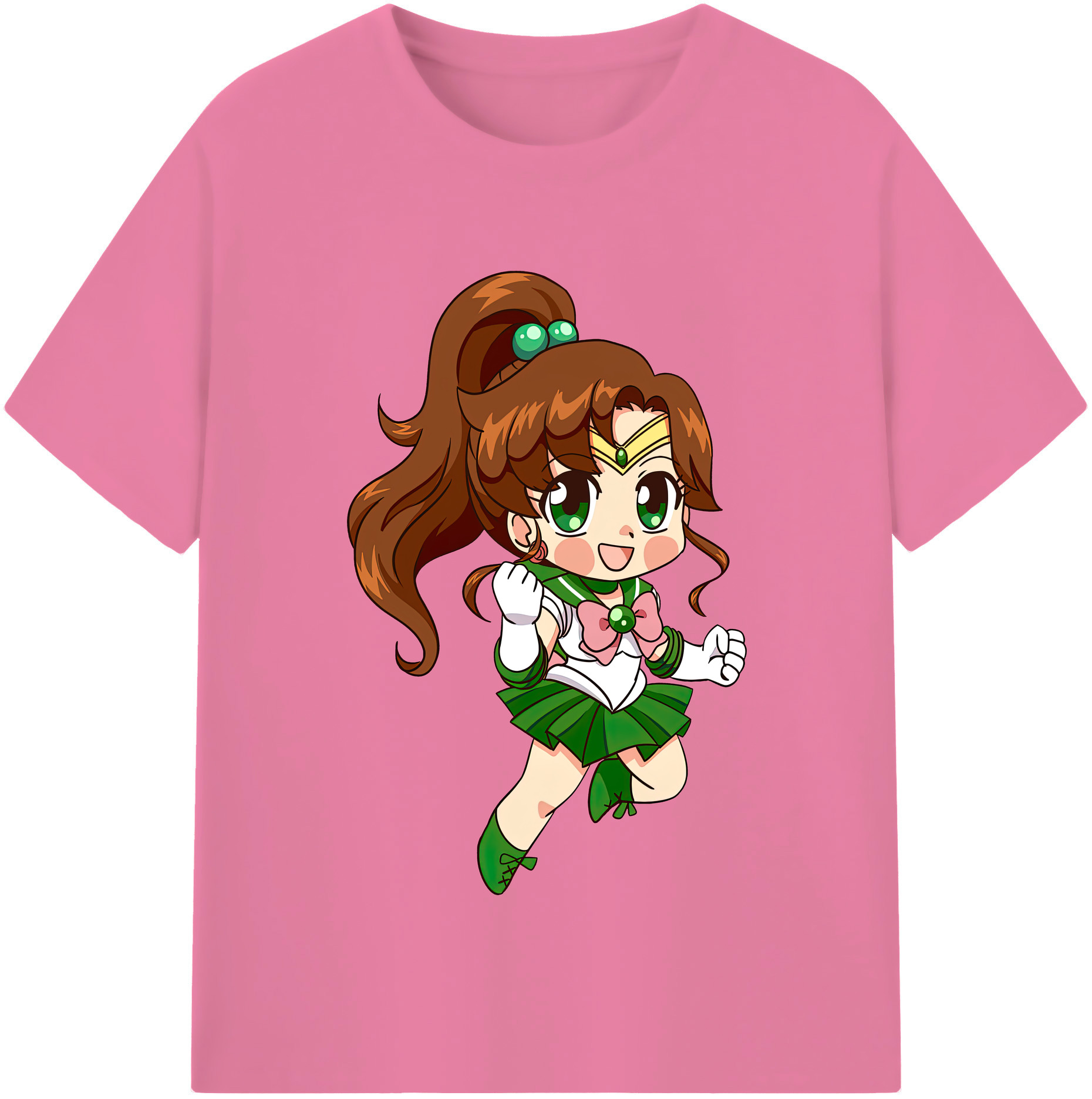 （画像用） 美少女戦士セーラームーン 木野 まこと きの まこと Sailor Moon Kino Makoto （セーラージュピター；Sailor Jupiter） 綿100％半袖Tシャツ（フロントプリント）